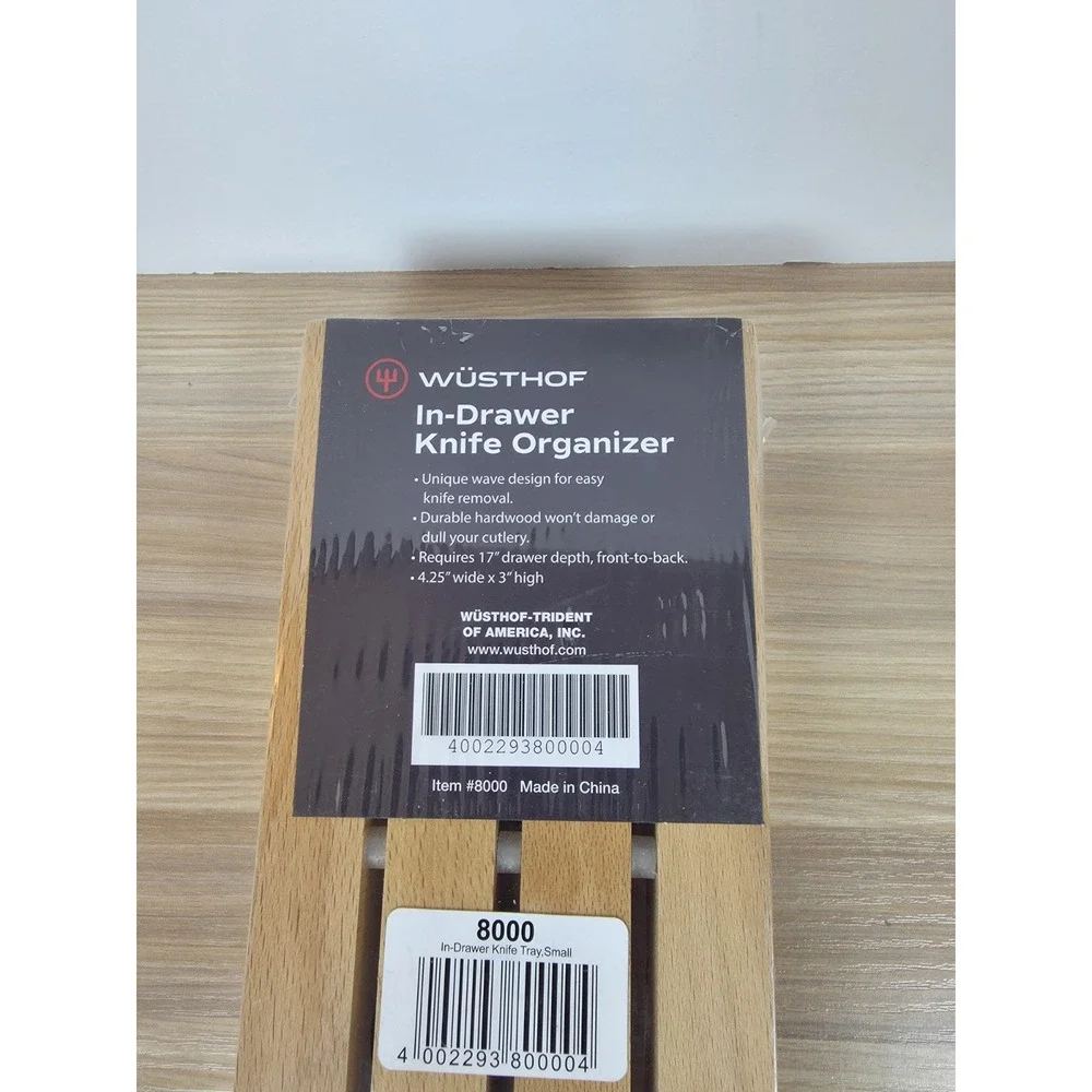 WUSTHOF In-Drawer 7 Knife Organizer Item #8000 New Sealed Kitchen 17